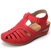 Zoloss - Soft PU Leather Closed Toe Vintage Anti-Slip Sandals