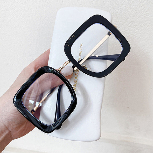 Women Anti Blue Light Computer Glasses Luxury Brand Designer Oversized Square Eyeglasses Fashion Eyewear Optical Frames