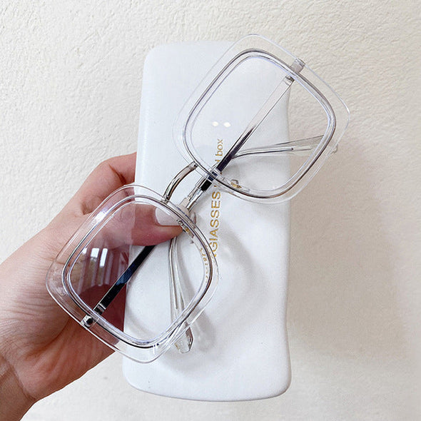 Women Anti Blue Light Computer Glasses Luxury Brand Designer Oversized Square Eyeglasses Fashion Eyewear Optical Frames