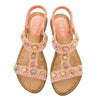 Zoloss Bohemian Colored Pearls Comfortable Flat Sandals