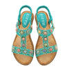 Zoloss Bohemian Colored Pearls Comfortable Flat Sandals