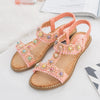 Zoloss Bohemian Colored Pearls Comfortable Flat Sandals