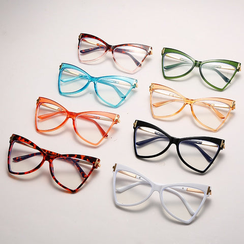 Women Cat Eye Glasses Men Triangle Optical Frames Ladies Fashion Eyewear Prescription Transparent Spectacle Eyeglass Unisex