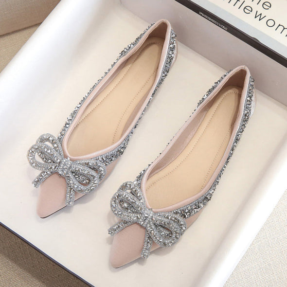 Zoloss Rhinestone  Casual Comfort Dressy Flats For Wedding Bling Diamonds Bridal Shoes