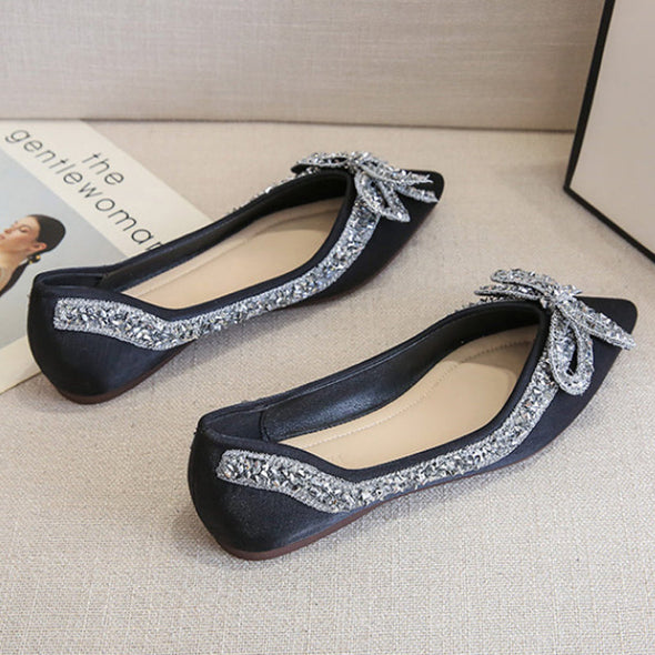 Zoloss Rhinestone  Casual Comfort Dressy Flats For Wedding Bling Diamonds Bridal Shoes