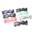 2021 Vintage Rectangle Notch Women Men Sunglasses  Black Pink Lenses