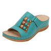 Zoloss Wedge Heel Slip On Open Toe Mules Sandals