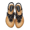 Zoloss New Fashion Bead Flower Round Toe Flip-flop Sandals