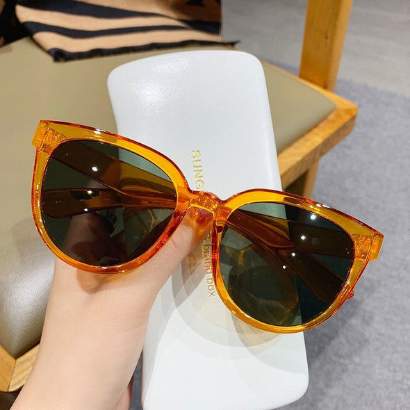 YOOSKE  Women's Sunglasses Fashion Big Round Sun Glasses for Female Oversized Shades Vintage Jelly Color Pink Sunglass UV400