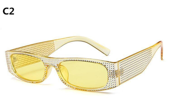 Small Square Women Imitation Diamond Evening Sunglasses