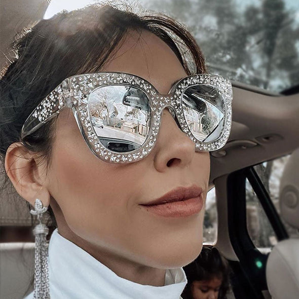 Many Stars Sunglasses Square Women Brand Glasses Designer Fashion Cat Eye Female Shades UV Protection