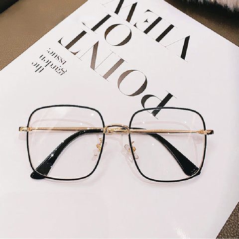 Computer Glasses Frame Women Men Anti Blue Light Alloy Eyewear Blocking Square Spectacle Transparent Glasses Optical