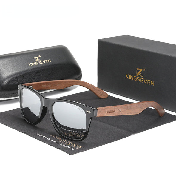 New Black Walnut  Wood Polarized Sunglasses Men's Glasses Handmade  Protection Eyewear Retro Wooden Box