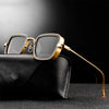 Zoloss - Men's Vintage Steampunk Retro Metal Square Sunglasses