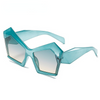 Unqiue Irregular Personality Oversized Sunglasses For Women New Luxury Brand Candy Color Square Green Orange Party Sun Glasses