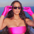Oversized Kardasha Rimless Sunglasses Women Once Piece Punk Sports Sun Glasses Men Mirror Shades UV400 Colorful Fashion Eyewear