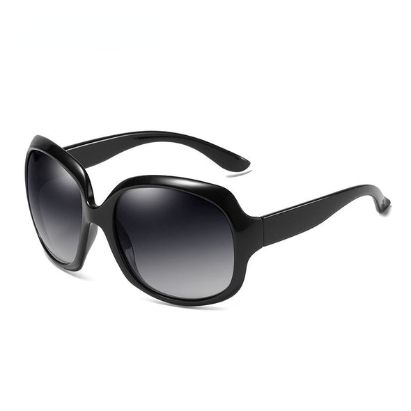 Brand Design Elegant Polarized Oversized Round Sunglasses Women Simple Fashion Big Plastic Ladies Sun Glasses