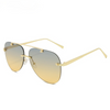 New Fashion Metal Sunglasses Frameless Gradual change  frog mirror