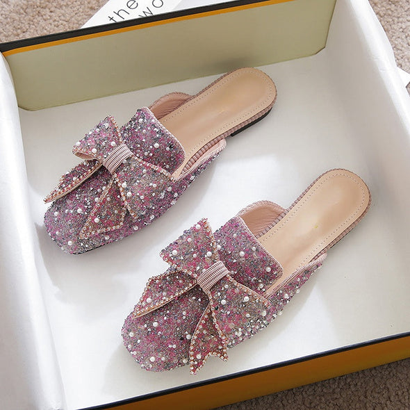 Zoloss Fashion Flat Rhinestone Sandals