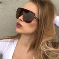 Fashion Square Oversized Sunglasses Women Vintage Sun Glasses Lady Brand Designer Retro Men Shades