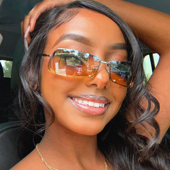 New Women Rectangle Vintage Sunglasses Brand Designer Retro Punk Sun Glasses Female Lady Eyeglass Steampunk Driver Goggles