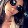 Oval Small Frame Diamond Women Fashion Shades UV400 Vintage Sunglasses