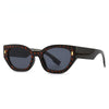 New Luxury Brand Sunglasses For Women Vintage Irregular Small Square Leopard Pint Sun Glasses Female Rivet Shades Uv400
