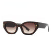 New Luxury Brand Sunglasses For Women Vintage Irregular Small Square Leopard Pint Sun Glasses Female Rivet Shades Uv400
