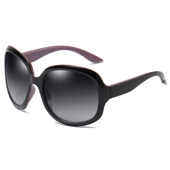 Brand Design Elegant Polarized Oversized Round Sunglasses Women Simple Fashion Big Plastic Ladies Sun Glasses