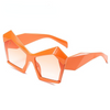 Unqiue Irregular Personality Oversized Sunglasses For Women New Luxury Brand Candy Color Square Green Orange Party Sun Glasses