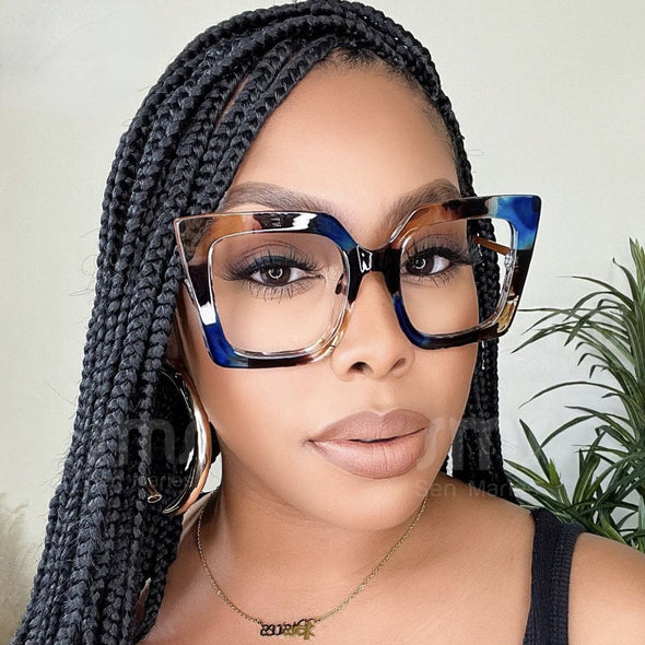 Vintage Glasses Women Men Square Clear Glasses Optical Eyeglasses Frame Transparent Lens Spectacle Frame NOT Anti Blue Light