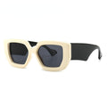 New Luxury Brand Wide Leg Square Sunglasses For Women Vintage Gradient Elegant Black Leopard Sun Glasses Men Hip Hop Shades