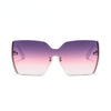 New frameless body color patch women's Sunglasses European and American style gorgeous avant-garde Sunglasses
