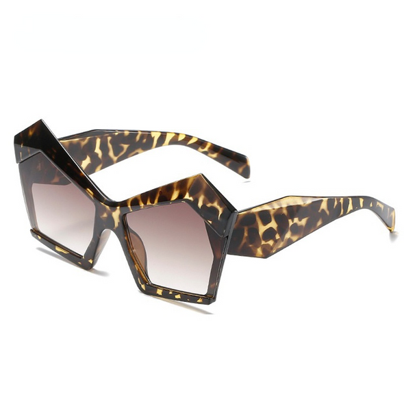Unqiue Irregular Personality Oversized Sunglasses For Women New Luxury Brand Candy Color Square Green Orange Party Sun Glasses
