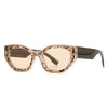 New Luxury Brand Sunglasses For Women Vintage Irregular Small Square Leopard Pint Sun Glasses Female Rivet Shades Uv400