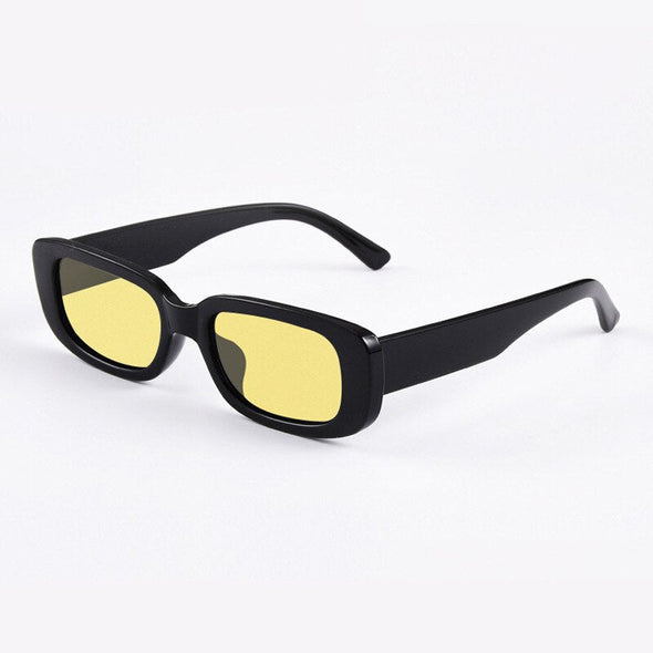 fashion rectangle sexy sunglasses women blue pink yellow leopard small oval sun glasses retro style