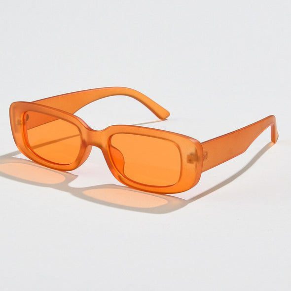 fashion rectangle sexy sunglasses women blue pink yellow leopard small oval sun glasses retro style