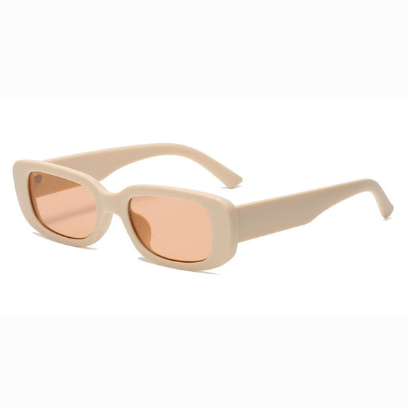 fashion rectangle sexy sunglasses women blue pink yellow leopard small oval sun glasses retro style