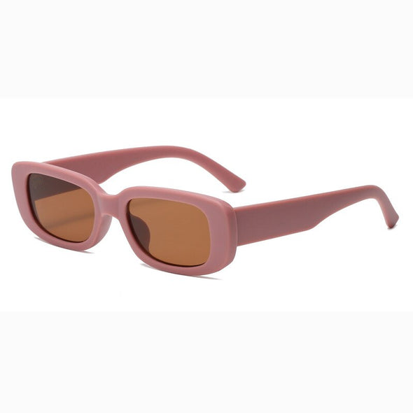fashion rectangle sexy sunglasses women blue pink yellow leopard small oval sun glasses retro style