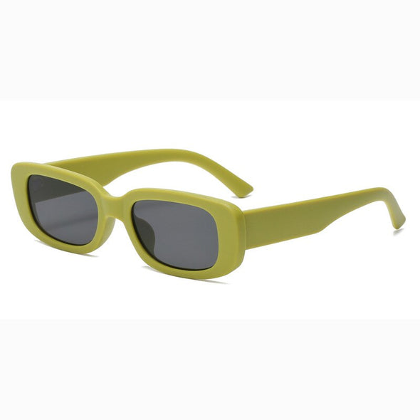 fashion rectangle sexy sunglasses women blue pink yellow leopard small oval sun glasses retro style