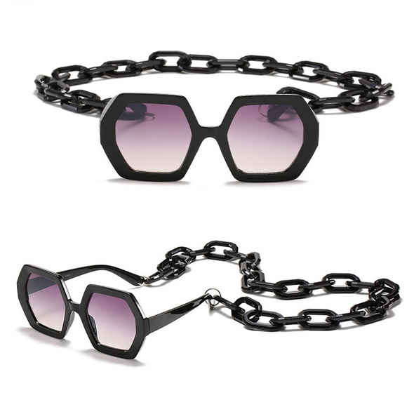 Oversized Luxury Polygon Sunglasses Men Women Fashion Shades UV400 Vintage Glasses