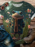 Flower Frog Crew Neck T-shirt