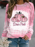 Pink Halloween Pumpkin Print Top