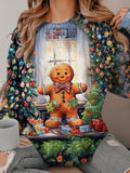 Gingerbread Man Party Long Sleeve Top
