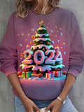 2024 Christmas Tree Long Sleeve Casual Top