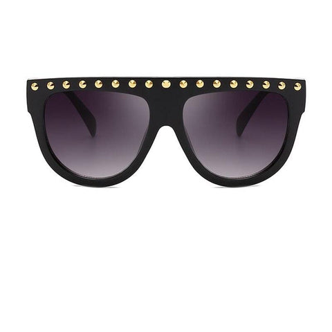 luxury Oversized diamond sunglasses Women fashion unique big frame Glasses Eyewear Clear lens Trend sunglasses lady Glasses