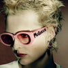 Fashion Oval Letter Logo Sunglasses for Women Man Retro Brand Designer Wide Leg Beige Female Sunglass UV400 Driving Shades