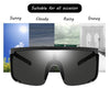Oversize Mask Flat Top sunglasses