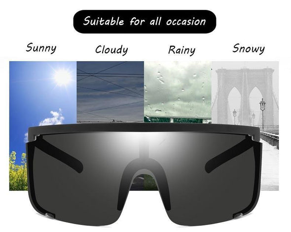 Oversize Mask Flat Top sunglasses