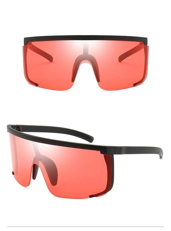 Oversize Mask Flat Top sunglasses